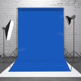 Aperturee - Aperturee Retro Blue Solid Color Portrait Photography Backdrop